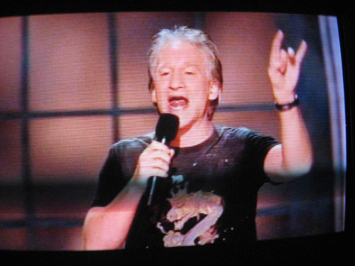 Bill Maher Flashing Satanic Hand Sign August 20, 12007 HBO TV Special